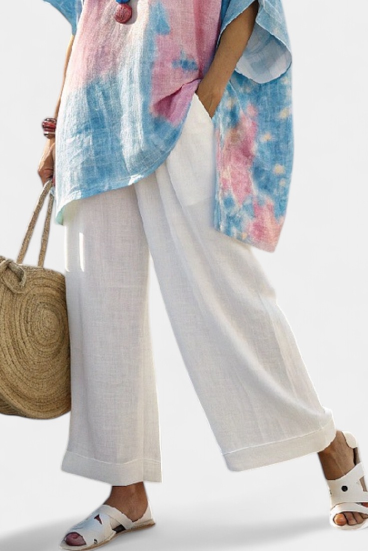 Elisa | Conjunto de Pantalón de Lino y Bambú