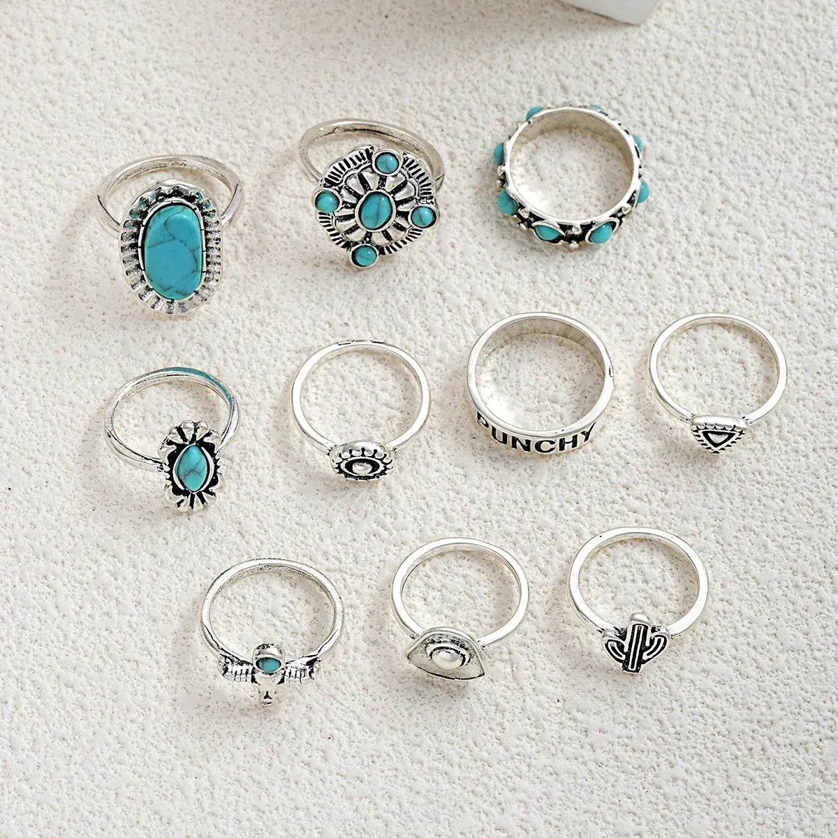Yolanda | Set de 10 Anillos Estilo Western