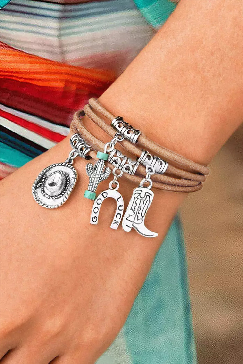 Silvia | Pulsera Multicapa Cactus de la Suerte