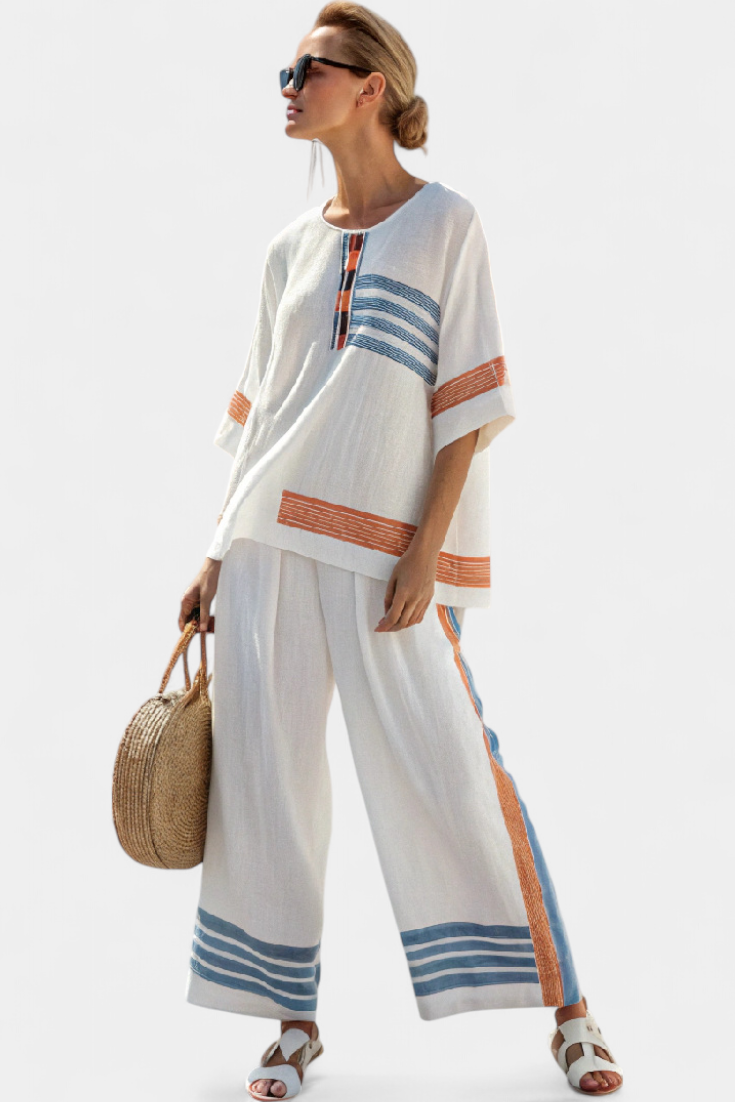 Teresa - Conjunto de Pantalón Naranja