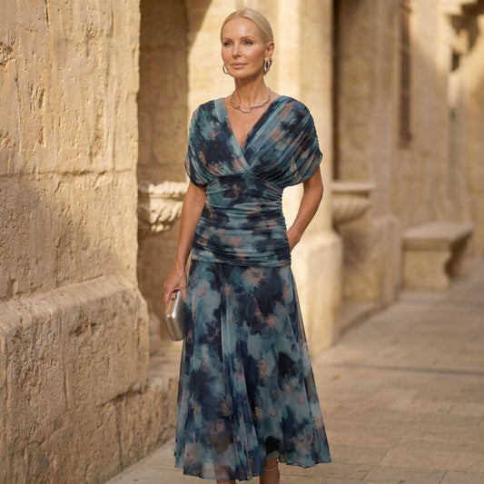Julia | Vestido azul elegante