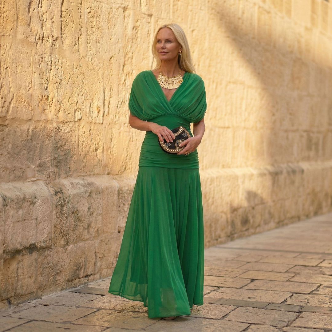 Alba | Vestido verde elegante