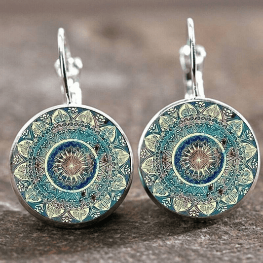 Cristina | Pendientes Vintage Mandala Redondos