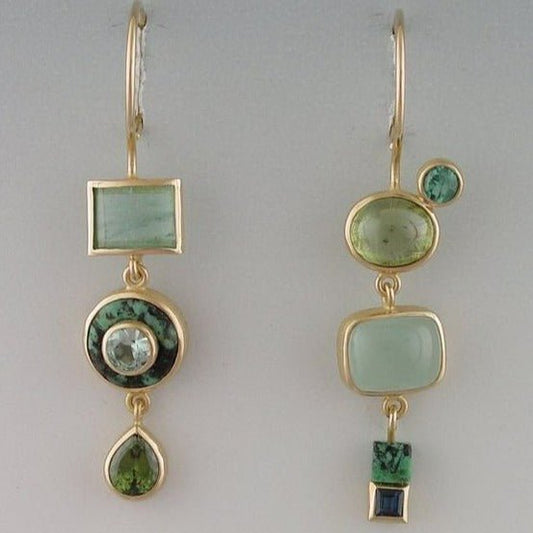 Verónica | Pendientes Vintage Verdes
