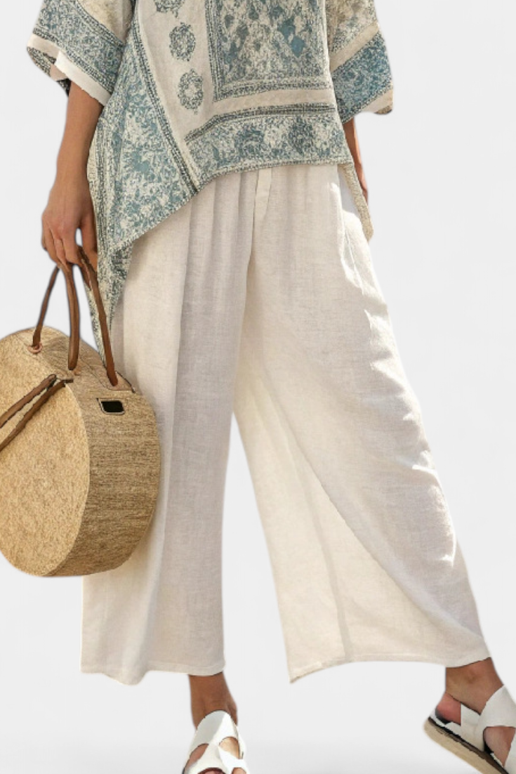 Itziar - Conjunto de Pantalón Ancho Estampado