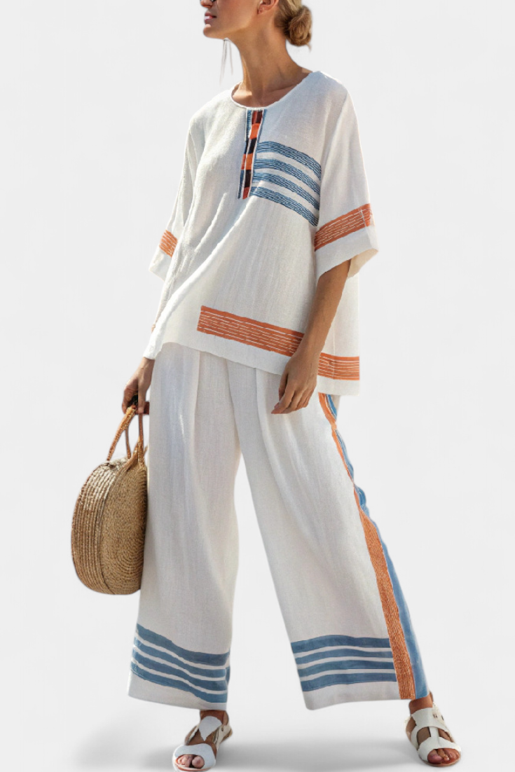 Teresa - Conjunto de Pantalón Naranja